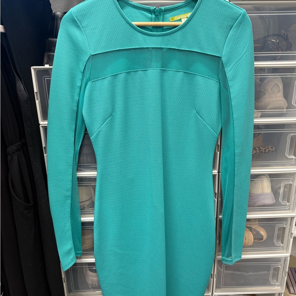 Gianni Bini Turquoise Long Sleeve Dress